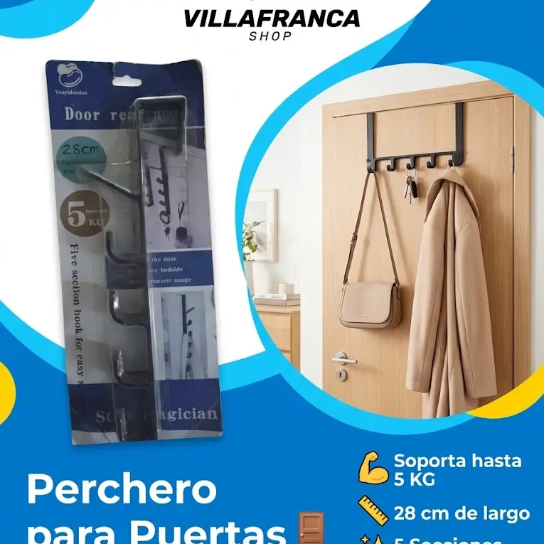 Perchero Puerta Plastico — imagen 1