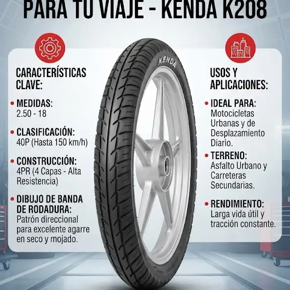 Goma Moto 18x250 — imagen 1