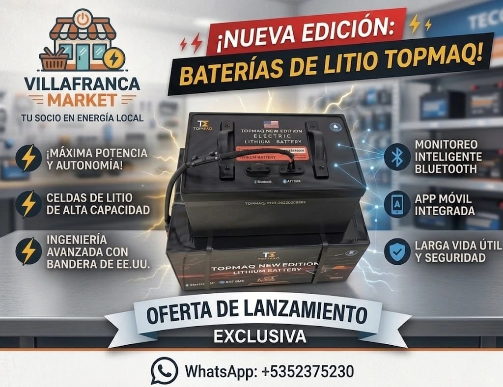 Bateria Topmaq 72V 55A's foto | Villafranca Shop |  BizneCubano