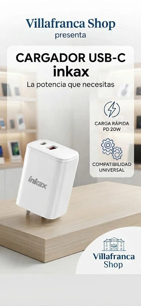 Cargador INKAX TIPOC + TIPOA's foto | Villafranca Shop |  BizneCubano