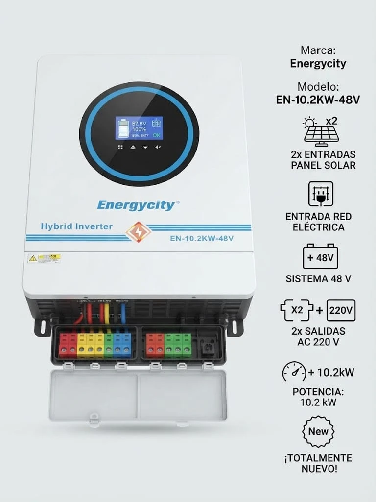 Inversor Hibrido ENERGICITY 10.2 K  220V's foto | Villafranca Shop |  BizneCubano