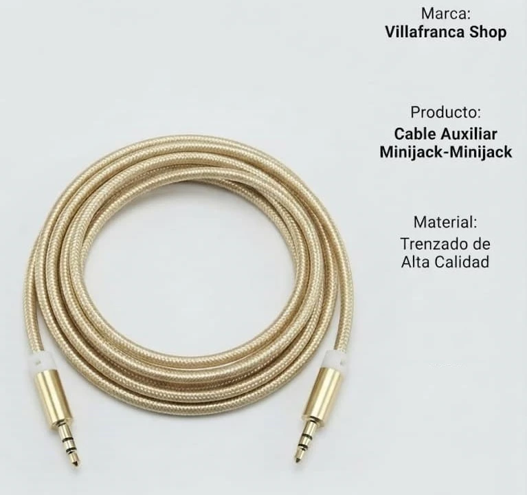 Cable auxiliar de audio minijack-minijack 3M's foto | Villafranca Shop |  BizneCubano
