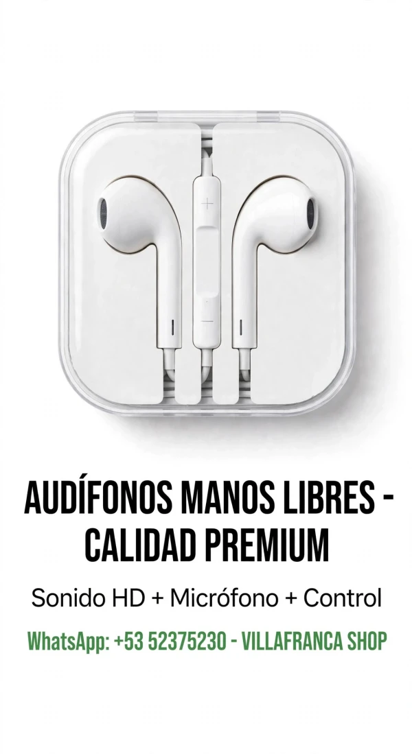 AUDIFONOS DE CABLE TIPO IPHONE's foto | Villafranca Shop |  BizneCubano
