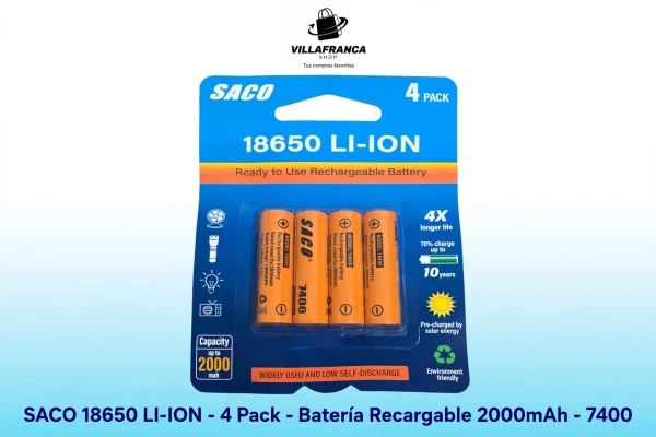 Estuche 4 pilas de LITIO 2000 mah  SACO's foto | Villafranca Shop |  BizneCubano