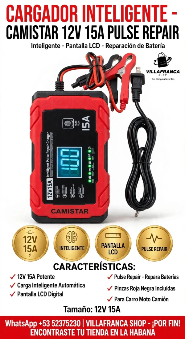 Cargador de Bateria 12v 15a's foto | Villafranca Shop |  BizneCubano