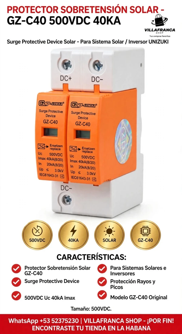Proteccion de Sobretension Solar's foto | Villafranca Shop |  BizneCubano