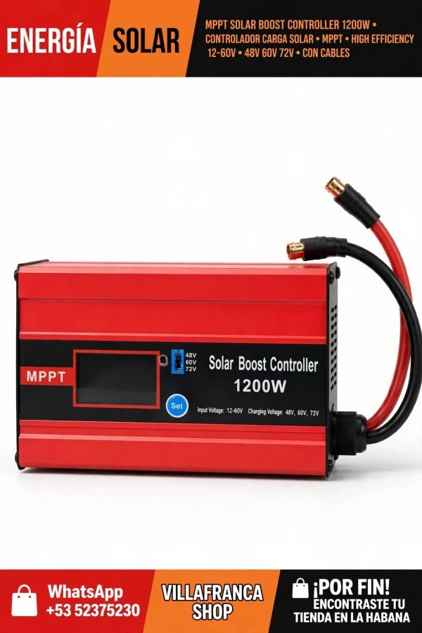 Regulador de carga solar MPPT 1200W ( PARA TRICICULO ) 48V   60V   72V's foto | Villafranca Shop |  BizneCubano