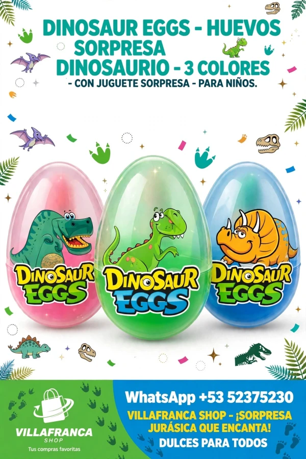 Huevos sorpresa dinosaurios's foto | Villafranca Shop |  BizneCubano