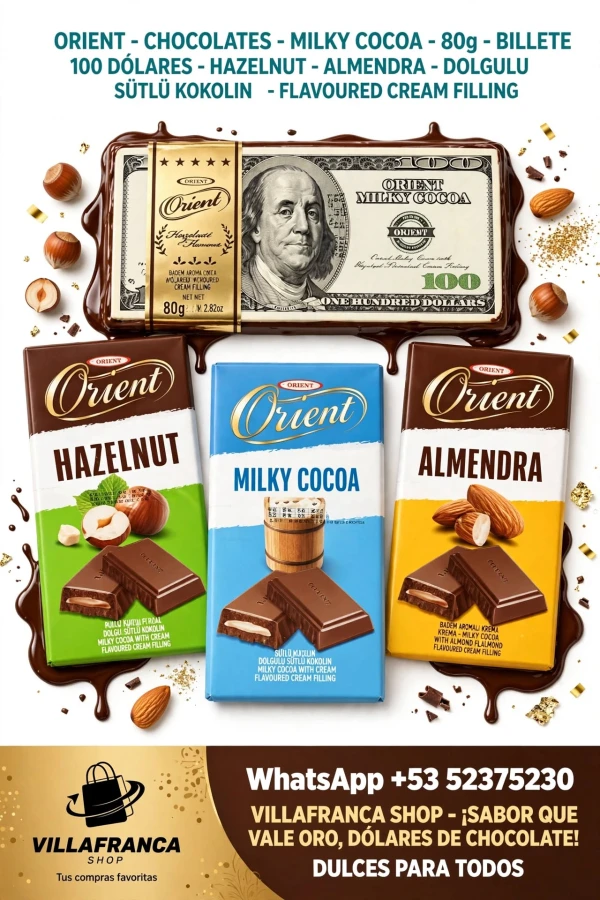 Barras de chocolate 80g's foto | Villafranca Shop |  BizneCubano