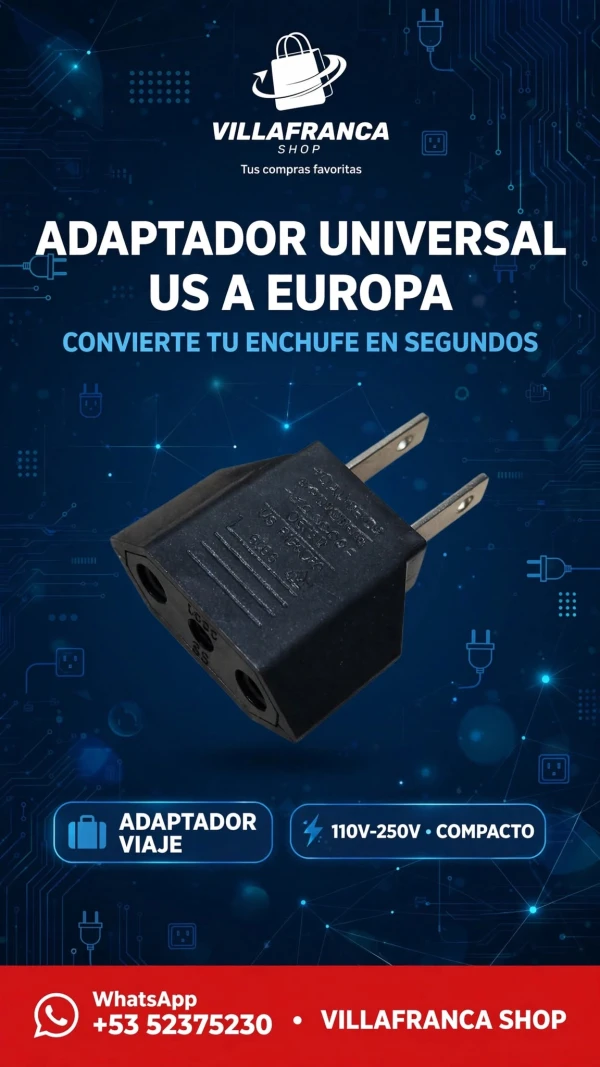 Adaptador coneccion redonda a plana's foto | Villafranca Shop |  BizneCubano