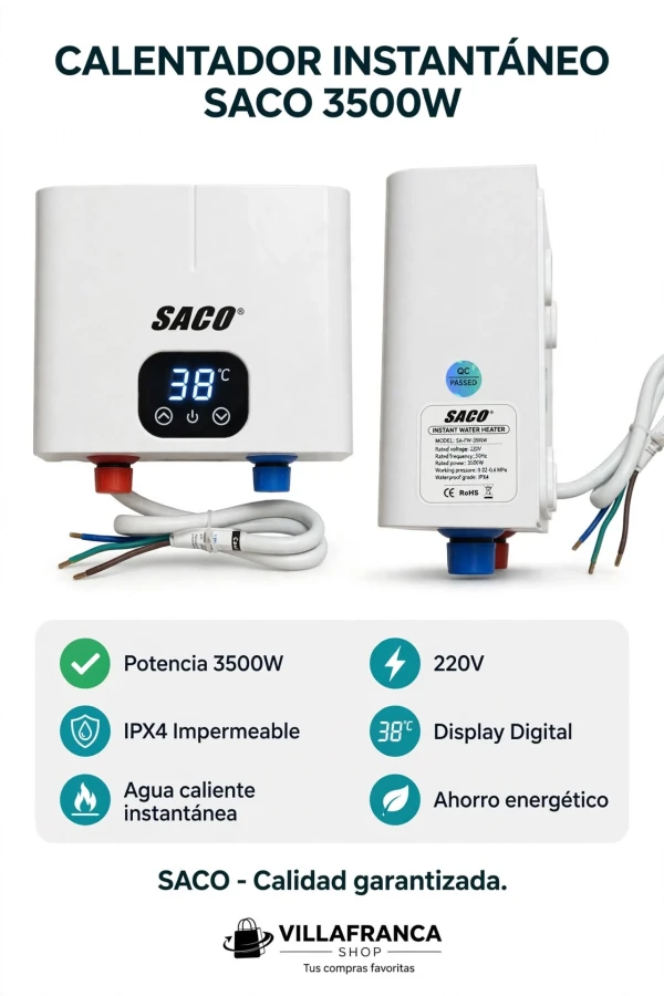 Calentador de Agua en linea 3500w's foto | Villafranca Shop |  BizneCubano