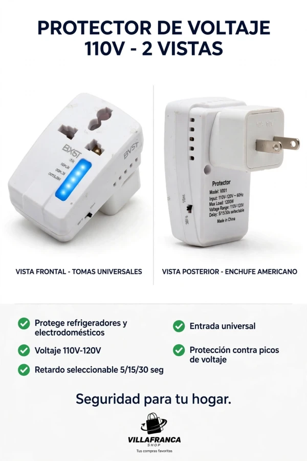 Protector de voltaje 110v 15A retardo seleccionable's foto | Villafranca Shop |  BizneCubano