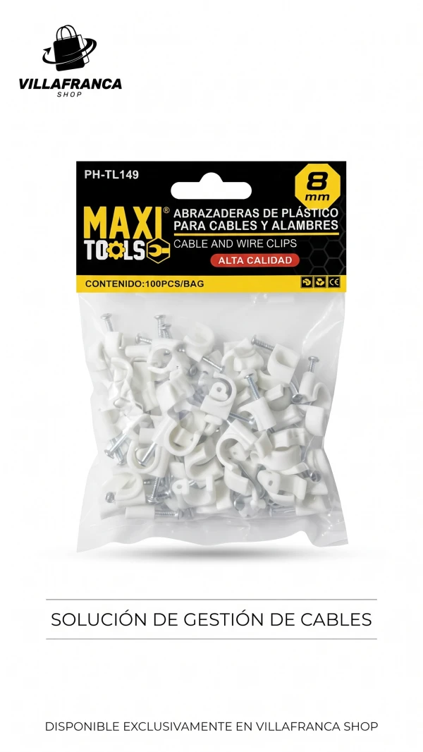 CABLE CLIPS PARED 100U's foto | Villafranca Shop |  BizneCubano