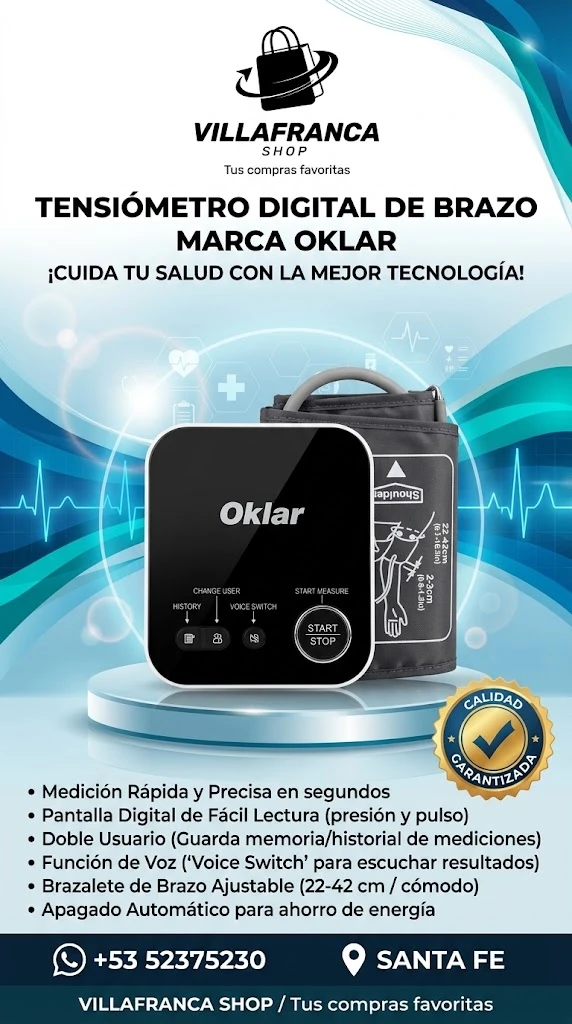 Tensiometro digital de Brazo Medidor de presion's foto | Villafranca Shop |  BizneCubano