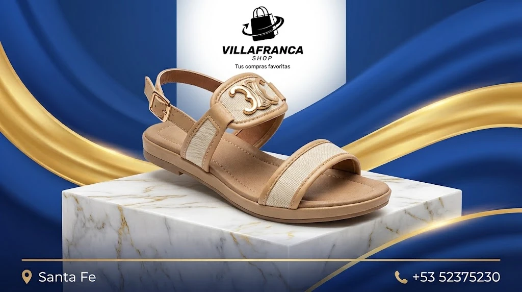 Sandalias Beige con Detalle Dorado's foto | Villafranca Shop |  BizneCubano
