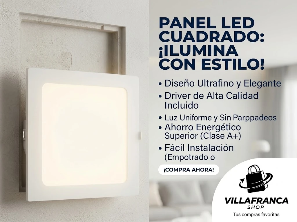 Lampara led cuadrada 20 cm's foto | Villafranca Shop |  BizneCubano