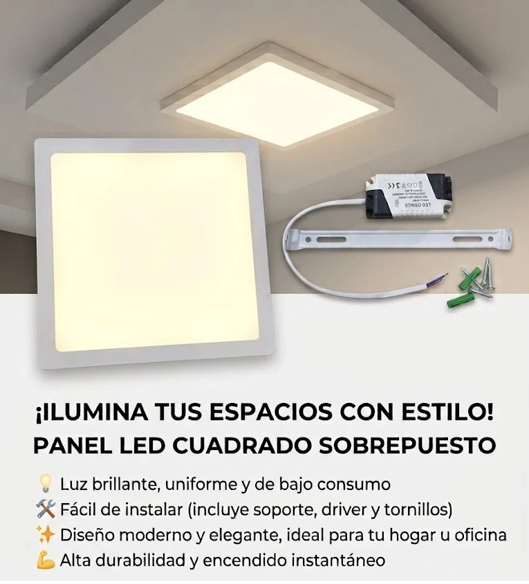 Lampara led cuadrada 30 cm's foto | Villafranca Shop |  BizneCubano