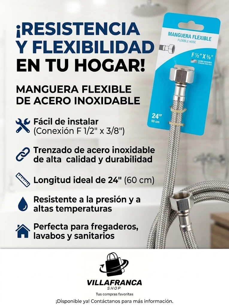 Latiguillo 1/2 a 3/8's foto | Villafranca Shop |  BizneCubano