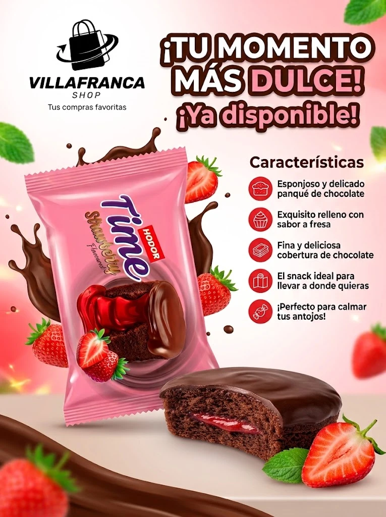 Panque chocolate con fresa HODOR's foto | Villafranca Shop |  BizneCubano