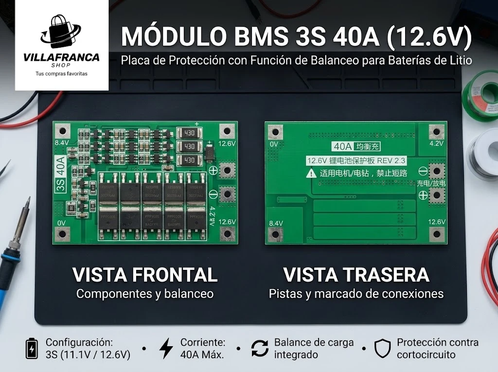 BMS 12.6V 40A  3S's foto | Villafranca Shop |  BizneCubano