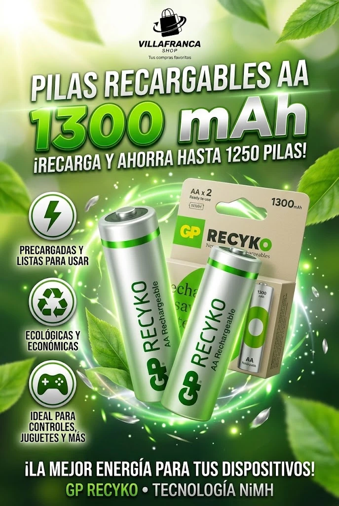 PILAS AAA RECARGABLES's foto | Villafranca Shop |  BizneCubano