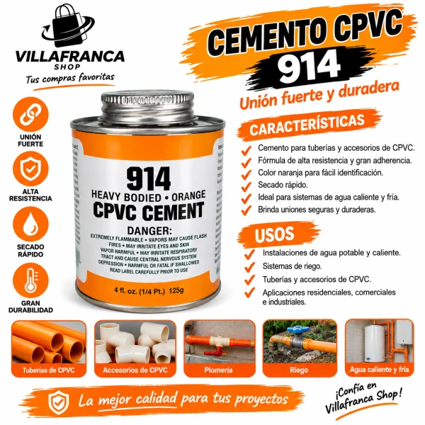 Pegamento PVC Agua Caliente's foto | Villafranca Shop |  BizneCubano