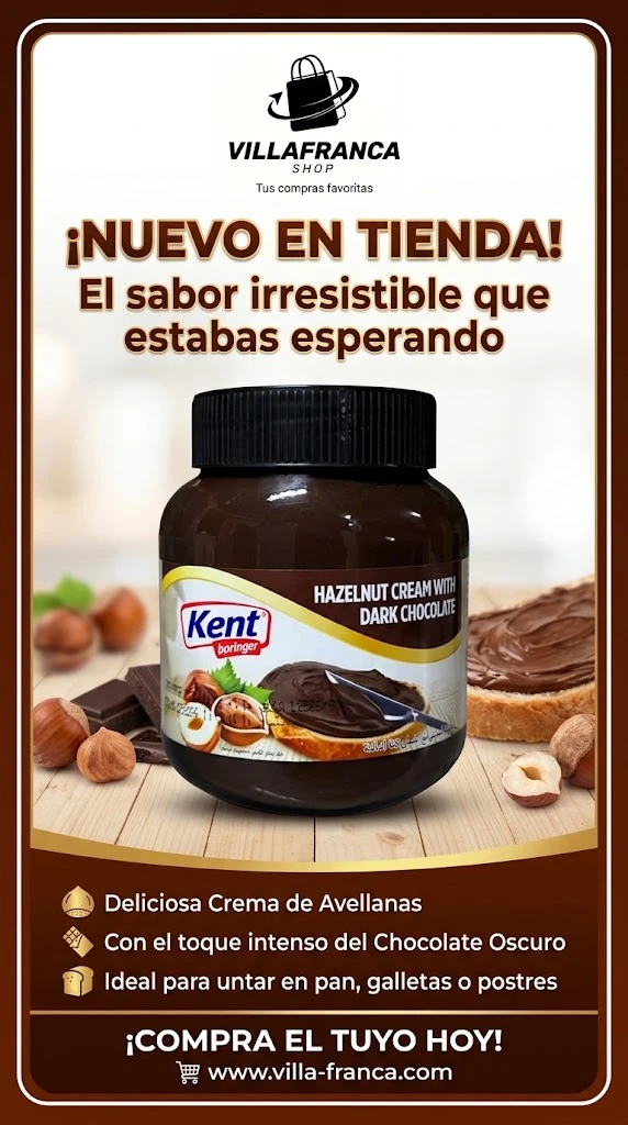 Nutela Chocolate Negro y avellanas KENT 350g's foto | Villafranca Shop |  BizneCubano