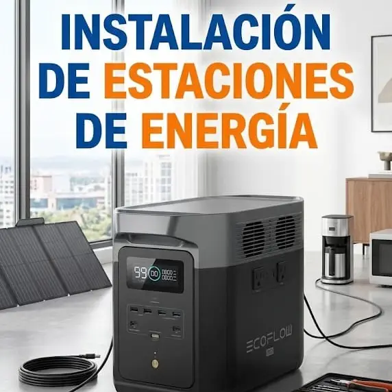 Imagen de Montaje de ecoflow+panel solar
